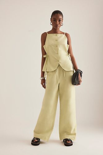 Alara Pantalon Large en Lin en Green taille: Uk 6 chez Anthropologie - ALIGNE - Modalova