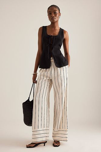 Pantalon Large Rayé Eliora en Black taille: Uk 6 chez Anthropologie - ALIGNE - Modalova