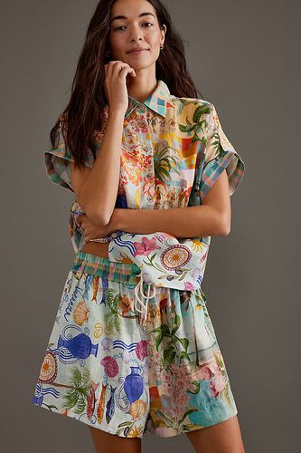 Short en lin imprimé tropical , taille: Uk 6 chez Anthropologie - Kachel - Modalova