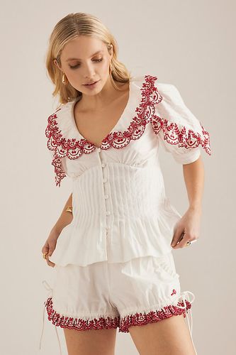 Jenna Bloomer Shorts en White, taille: Uk 6 chez Anthropologie - Damson Madder - Modalova