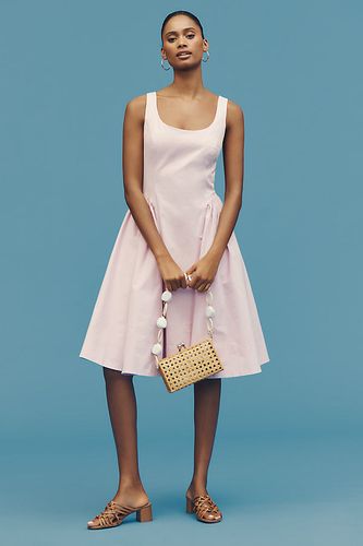 Robe mi-longue sans manches à encolure dégagée et taille basque en Purple taille: XS - By Anthropologie - Modalova