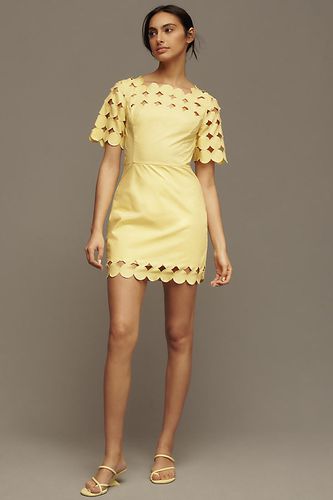 Robe courte droite à découpe en Yellow, taille: Uk 6 - Par Anthropologie - Modalova