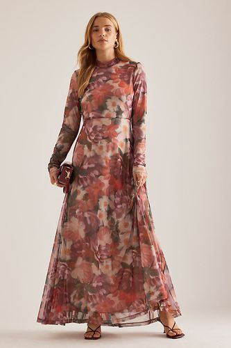 Robe Longue Col Montant Maille Florale en taille: Uk 6 chez Anthropologie - Kachel - Modalova