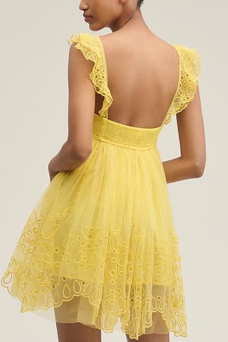 Robe mini en tulle à aillets en taille: 2XS chez Anthropologie - Let Me Be - Modalova