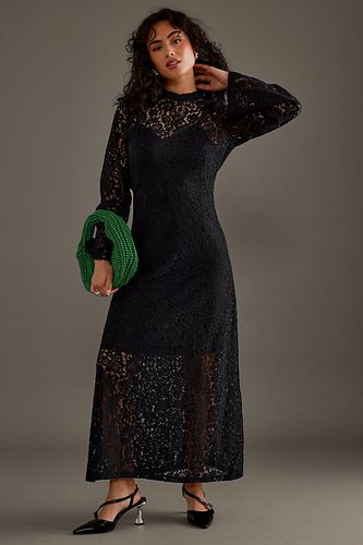 Robe longue dentelle à manches chauve-souris Colette en Black taille: Uk 6 chez Anthropologie - Selected Femme - Modalova