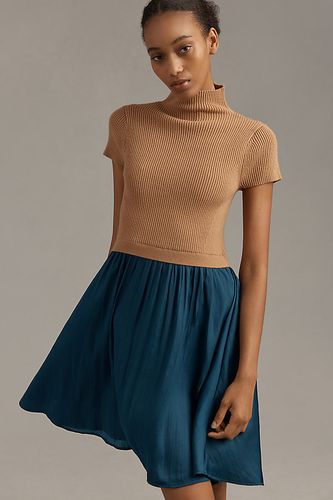 Short-Sleeve Mock-Neck Mockable Mini Jumper Dress taille: L - By Anthropologie - Modalova