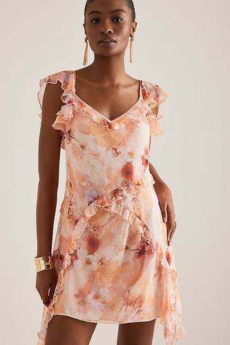 Robe Mini Volants en Mousseline en Pink taille: Uk 6 - By Anthropologie - Modalova
