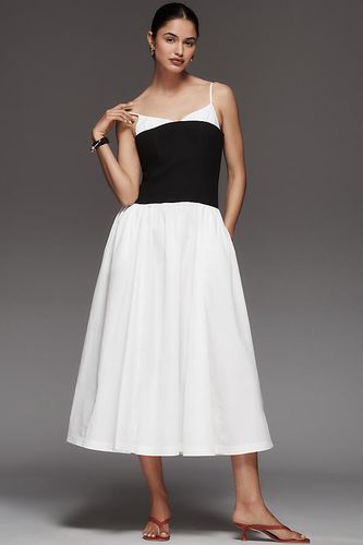 Twofer Peekaboo Midi Dress en Black taille: XS - By Anthropologie - Modalova