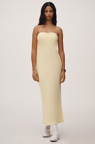 Satin Midi Slip Dress en Yellow taille: S - By Anthropologie - Modalova