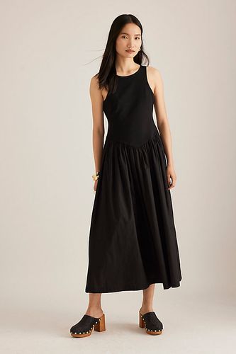 Robe mi-longue en jersey à taille basque en Black taille: Uk 6 - By Anthropologie - Modalova