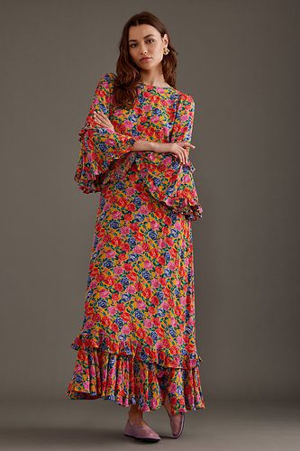 Summer Long-Sleeve Ruffle Maxi Dress, taille: XS chez Anthropologie - Queens of Archive - Modalova