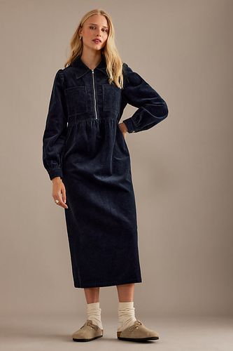 Robe Midi en Velours Côtelé Gabriella en Blue taille: Uk 6 chez Anthropologie - ALIGNE - Modalova