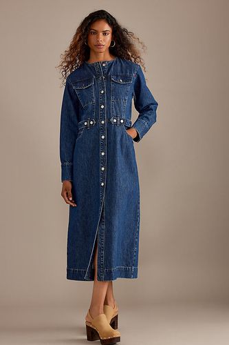 Robe Midi en Denim Parsons en Blue taille: Uk 6 chez Anthropologie - ALIGNE - Modalova