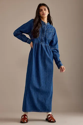 Robe en denim à manches longues Mirabella en Blue, taille: Uk 6 chez Anthropologie - ALIGNE - Modalova