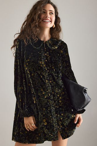 La Robe Mini en Velours à Manches Longues Keira par taille: XL chez Anthropologie - Pilcro - Modalova