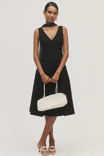 Robe Mi-Longue Sans Manches à Col en V et Boutons Par Anthropologie par en taille: 2XS - By Anthropologie - Modalova