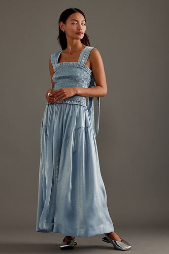 Robe Midi en Satin Violet Prune par en taille: Uk 10 chez Anthropologie - Damson Madder - Modalova