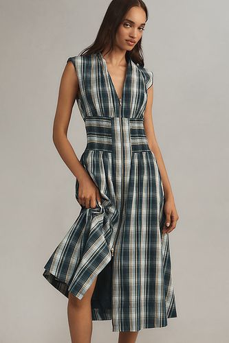 La Robe Chemise Tommie Manches Courtes Froncée Fermeture Éclair Devant par taille: S - By Anthropologie - Modalova