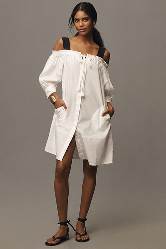 Robe mini à épaules dénudées et lien à nouer à l'avant en White, taille: XS chez Anthropologie - Plenty by Tracy Reese - Modalova