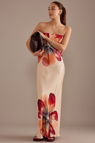 The Fleur Strapless Satin Maxi Slip Dress par taille: Uk 16 - By Anthropologie - Modalova