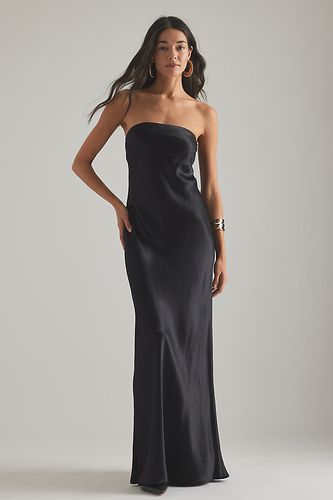 The Fleur Strapless Satin Maxi Slip Dress par en Black taille: Uk 10 - By Anthropologie - Modalova