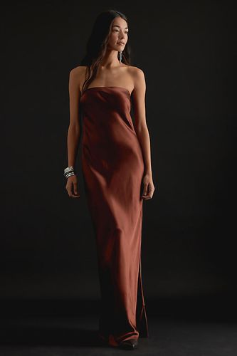 The Fleur Strapless Satin Maxi Slip Dress par en taille: Uk 10 - By Anthropologie - Modalova