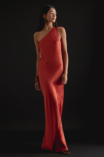 Robe Longue Asymétrique en Satin en Orange taille: Uk 12 chez - Anthropologie - Modalova