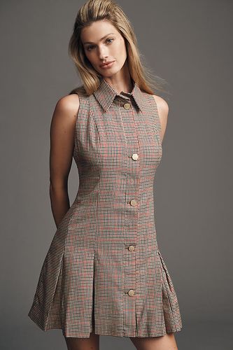 Robe Mini A-Line Sans Manches Boutonnée Devant taille: S chez Anthropologie - Maeve - Modalova
