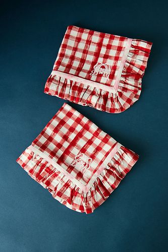 Sets de table à volants vichy , lot de 2 en Red chez Anthropologie - Damson Madder - Modalova