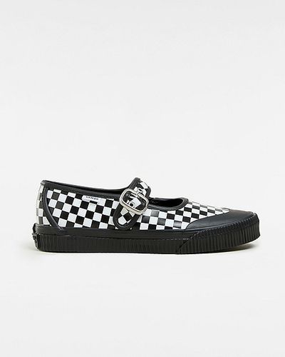 Chaussures Mary Jane 93 Premium (lx Leather Creep Checkerboard) , Taille 34.5 - Vans - Modalova