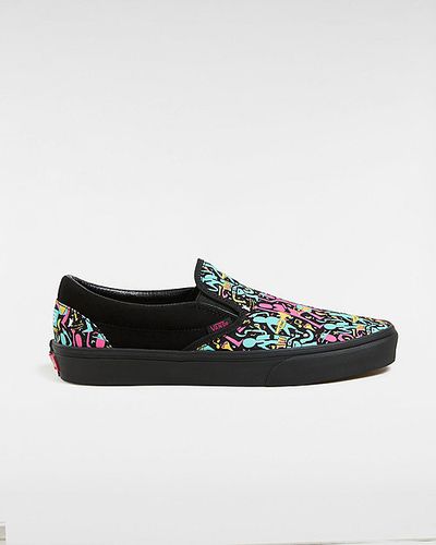 Chaussures Classic Slip-on (black/multi) Unisex , Taille 34.5 - Vans - Modalova