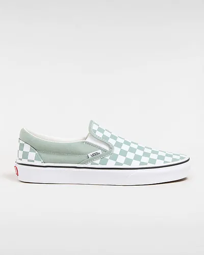 Chaussures Classic Slip-on Checkerboard (color Theory Checkerboard Iceberg Green) Unisex , Taille 34.5 - Vans - Modalova