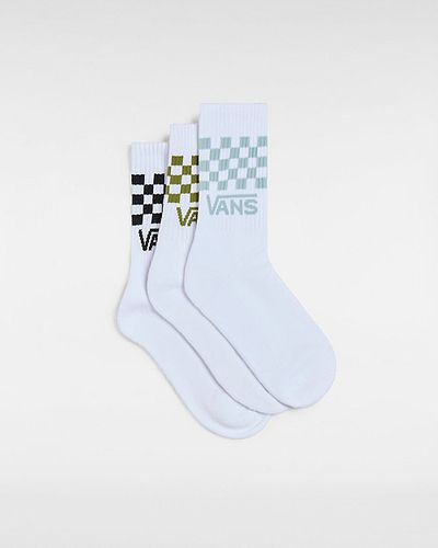 Chaussettes Classic Check Crew (3 Paires) (gray Mist) , Taille 36.5-41 - Vans - Modalova