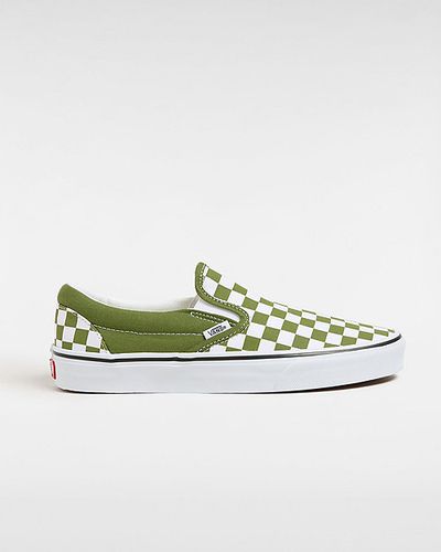 Chaussures Classic Slip-on Checkerboard (pesto) Unisex , Taille 36.5 - Vans - Modalova