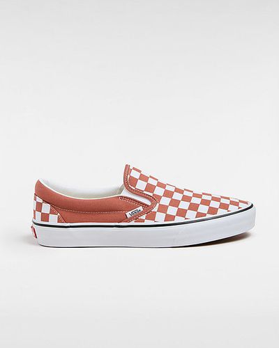 Chaussures Classic Slip-on Checkerboard (auburn) Unisex , Taille 34.5 - Vans - Modalova