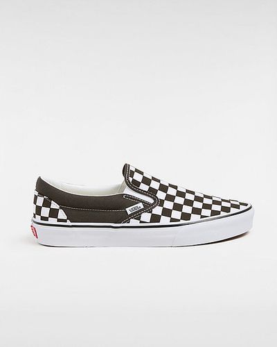 Chaussures Classic Slip-on Checkerboard (turkish Coffee) Unisex , Taille 34.5 - Vans - Modalova