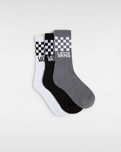 Chaussettes Drop V Classic Check Enfant (3 Paires) (white/black/hea) Youth , Taille 31.5-38 - Vans - Modalova