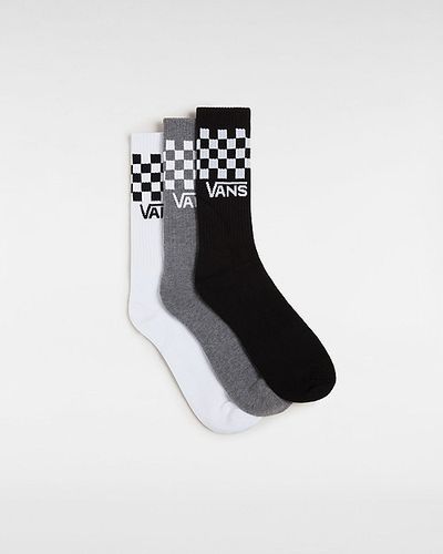 Chaussettes Classic Check Crew (3 Paires) (black/white) Unisex , Taille 42.5-47 - Vans - Modalova