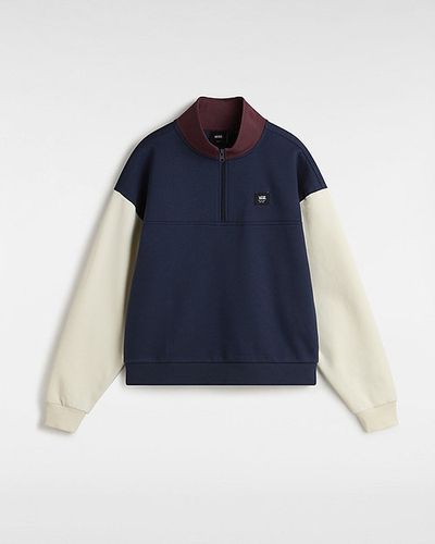 Sweat-shirt Colorblock Half Zip Mock (dress Blues/por) , Taille L - Vans - Modalova