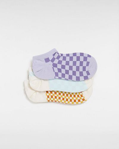 Chaussettes Checkerboard Kick (3 paire) (purple Haze) , Taille 36.5-41 - Vans - Modalova