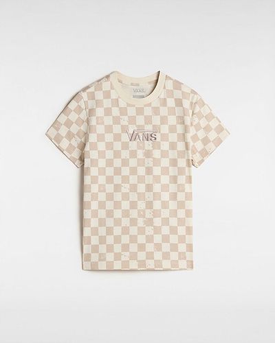 T-shirt Allover Check Crew (turtle Dove) , Taille L - Vans - Modalova