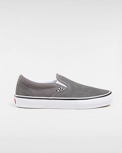 Chaussures Skate Slip-on (pewter/white) Unisex , Taille 39 - Vans - Modalova