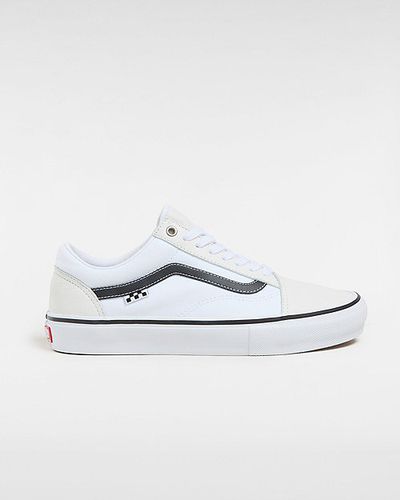 Chaussures En Cuir Skate Old Skool (leather White/white) Unisex , Taille 39 - Vans - Modalova