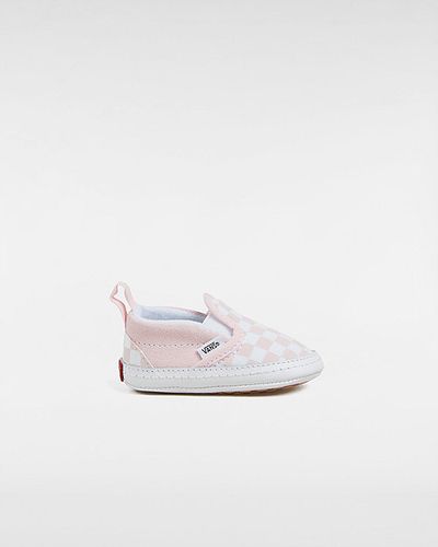 Chaussures À Scratch Bébé Checkerboard Slip-on Crib (0-1 an) ((checkerboard) Blushing Bride/true White) Infant , Taille 16 - Vans - Modalova