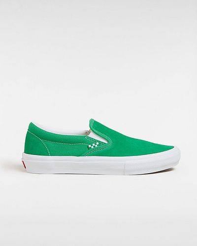 Chaussures Skate Slip-on (green/white) Unisex , Taille 34.5 - Vans - Modalova