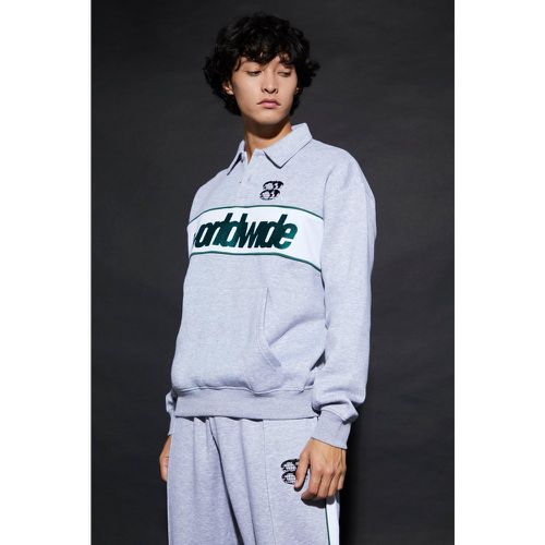 Sweat oversize à imprimé Worldwide - Boohooman - Modalova