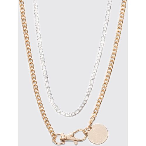Collier à pendentif pierre fantaisie - Boohooman - Modalova