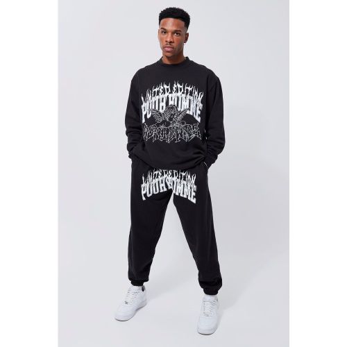 Survêtement oversize imprimé - Boohooman - Modalova