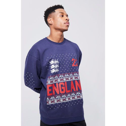 Sweat de Noël oversize à slogan England 22 Homme - Boohooman - Modalova