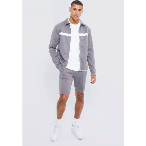 Survêtement avec veste Harrington et short - Boohooman - Modalova